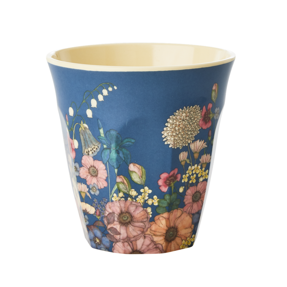 Flower Collage Print Melamine Cup Rice DK